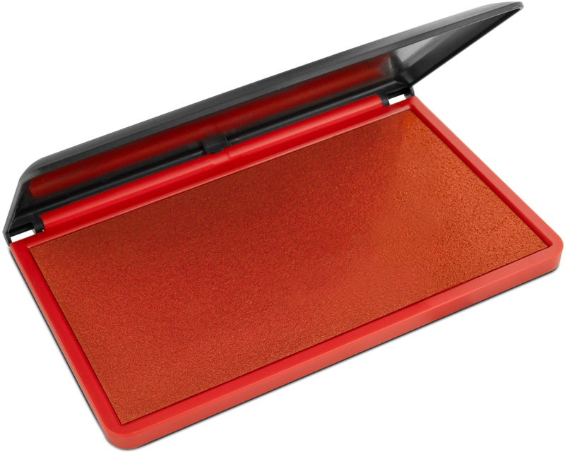 MaxMark Large Premium RED Ink Stamp Pad - 3.5" x 6.25" - Quality Felt Pad - Image 1